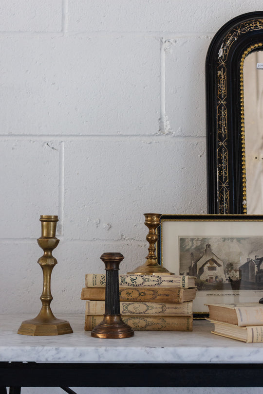 vintage french brass candlestick