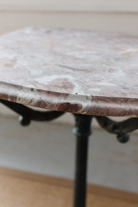 antique french marble top bistro table