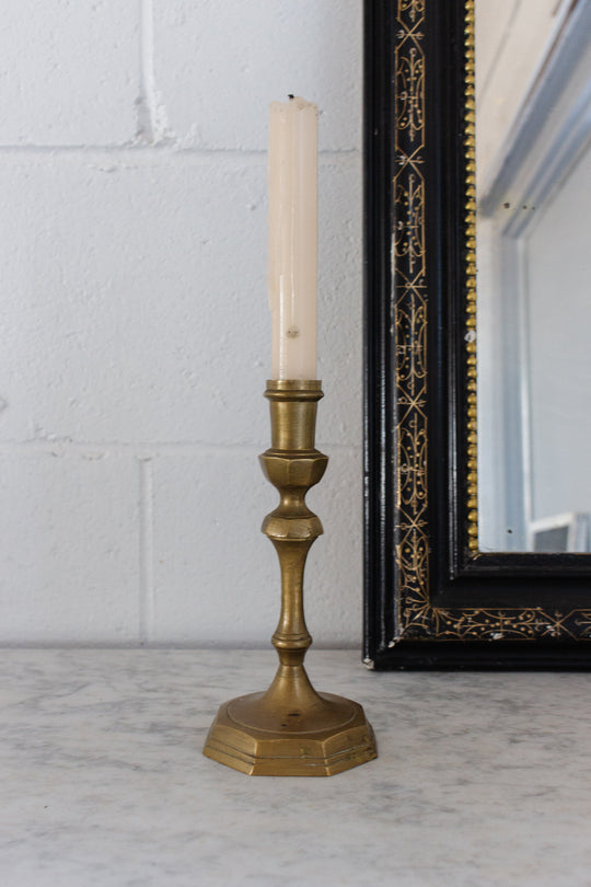 vintage french brass candlestick