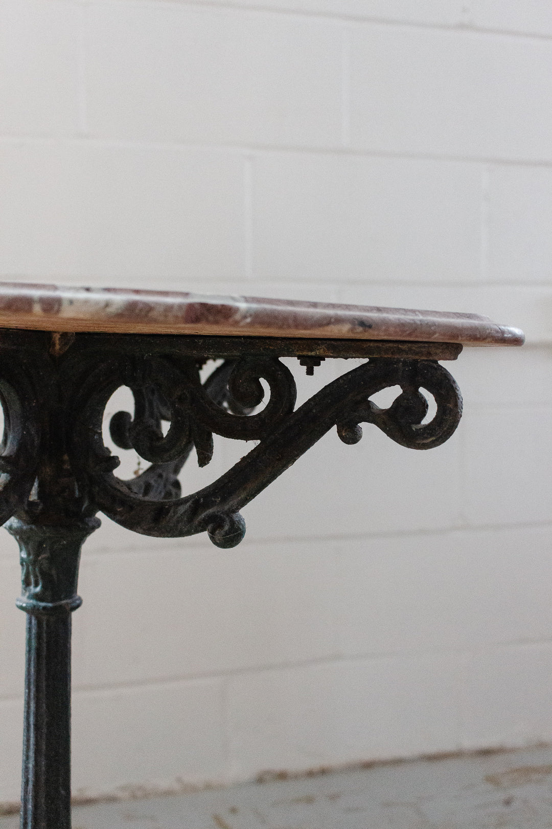 antique french marble top bistro table