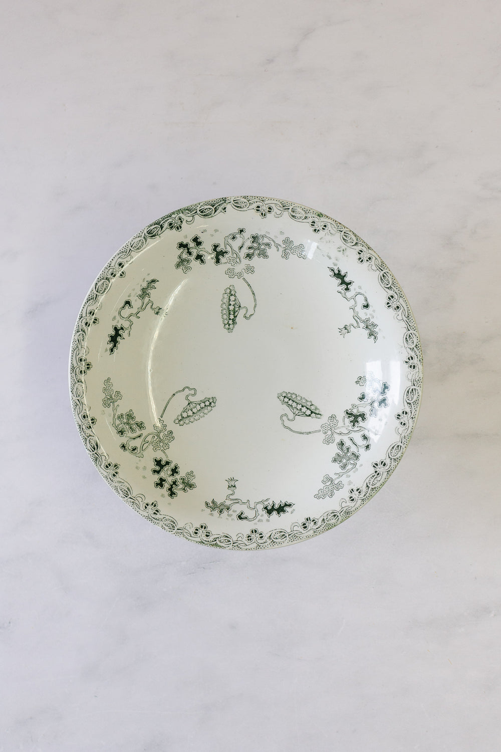 antique french St Amand transferware compotier