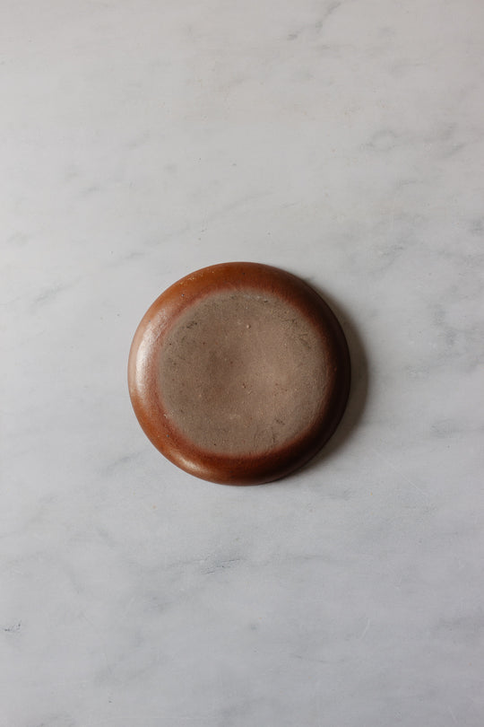 vintage french stoneware dessert plate, set of 6