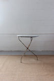 vintage french cast iron garden table with granite top