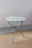 vintage french cast iron garden table with granite top