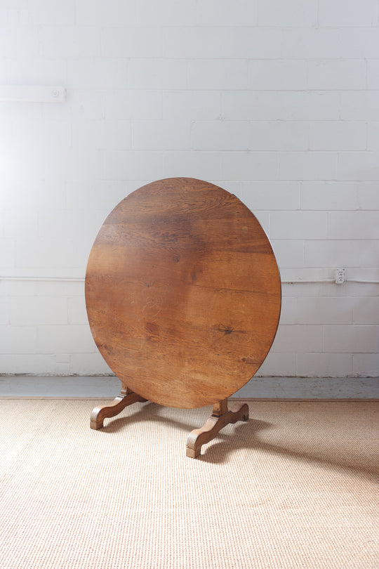 turn of the century french oak wine tasting table