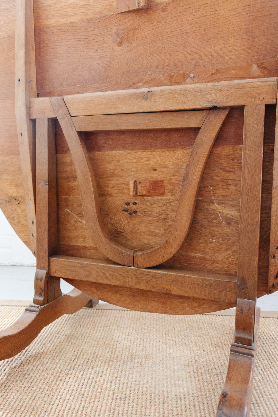 turn of the century french oak wine tasting table