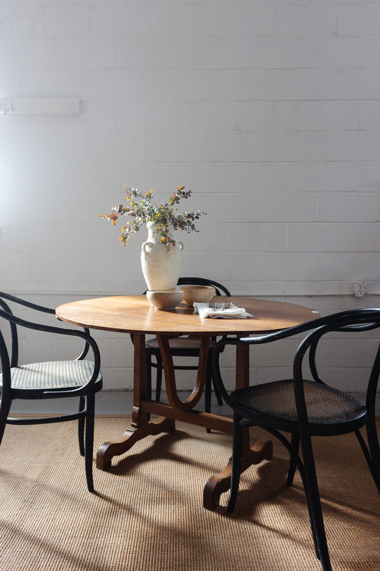 turn of the century french oak wine tasting table