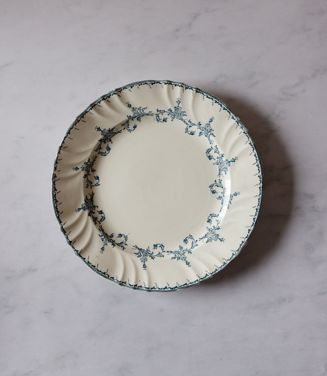 antique French Longwy transferware platter