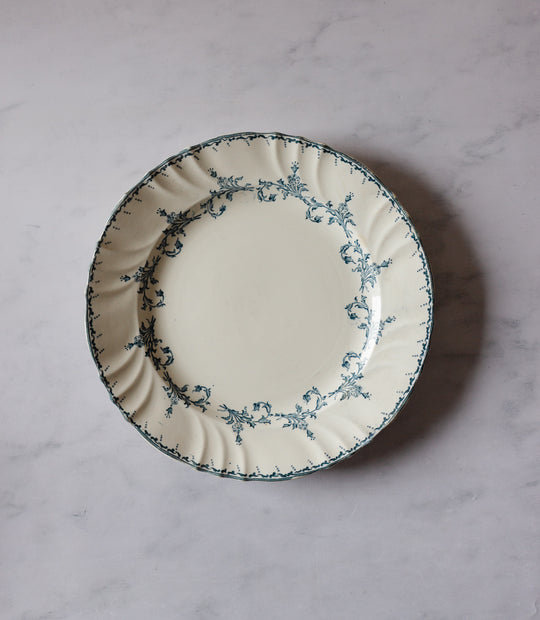 antique French Longwy transferware platter