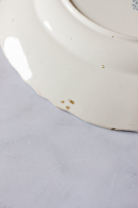 antique French Longwy transferware platter