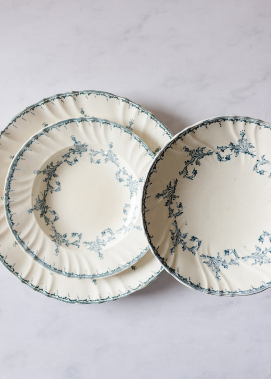 antique French Longwy transferware platter