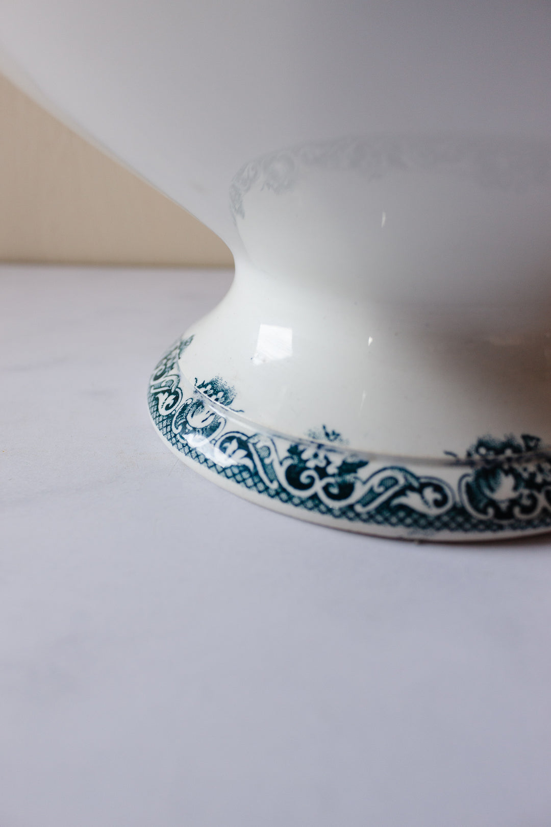 antique french transferware soupière