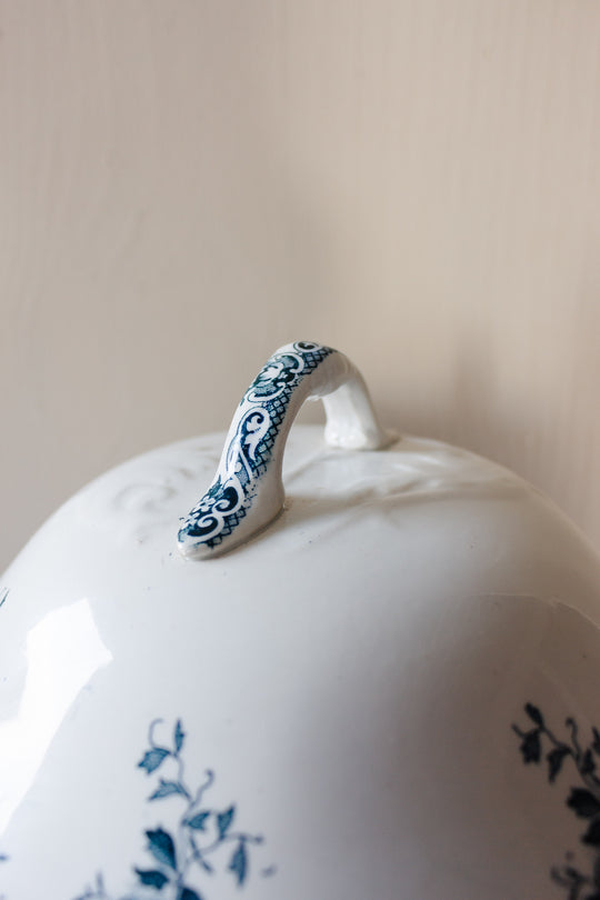 antique french transferware soupière