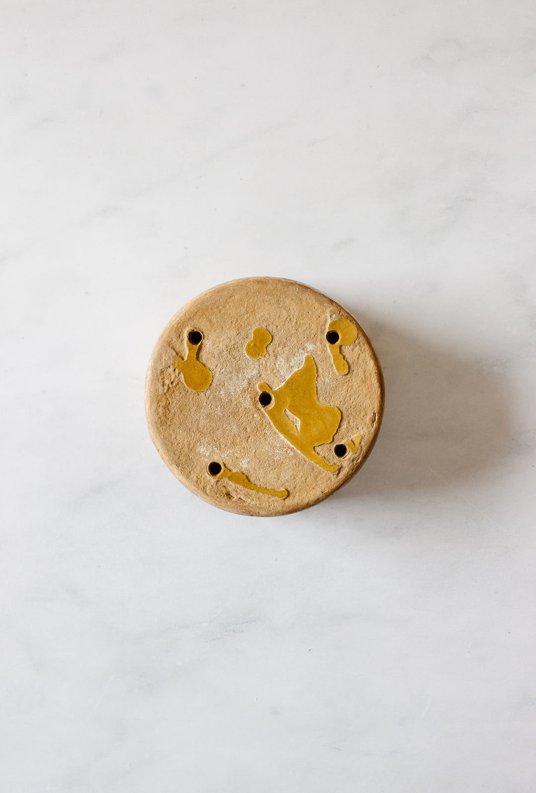 antique French terra cotta cheese mold