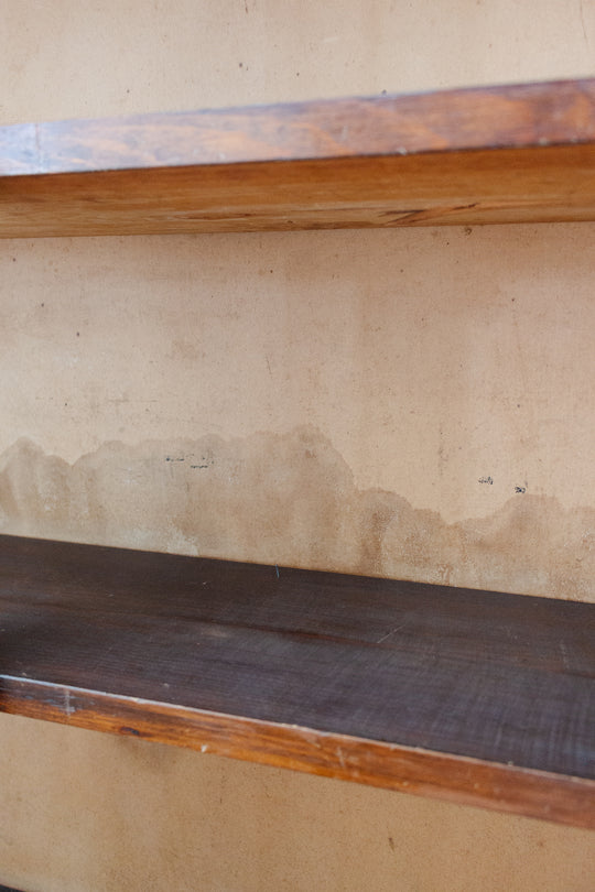 midcentury English oak and glass cabinet