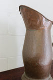 antique french oversized hand hammered copper vessel