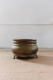vintage french extra large lion footed brass pot