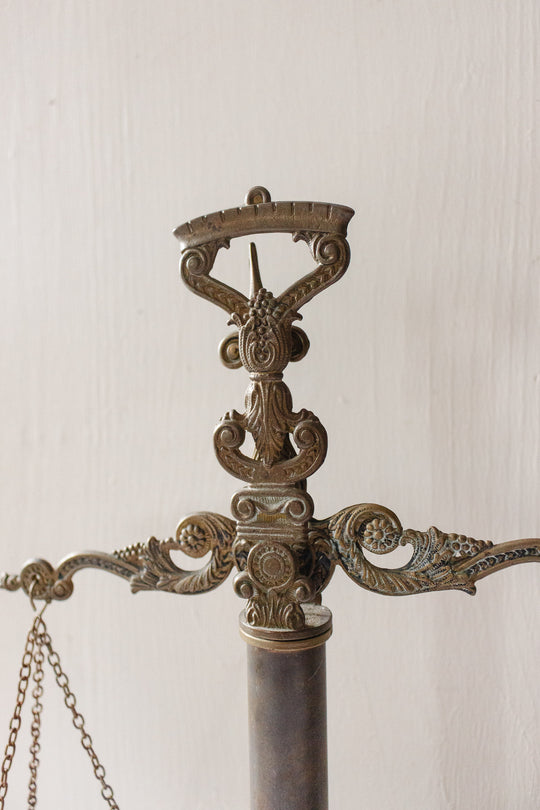 antique french brass scales