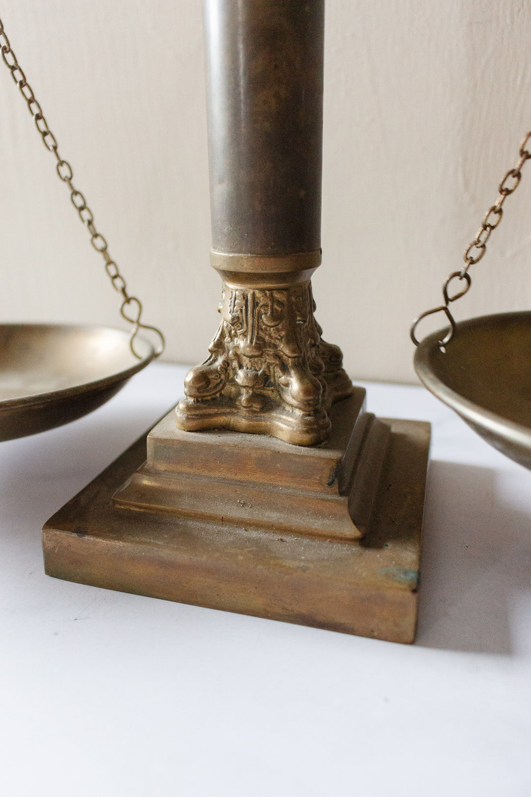 antique french brass scales