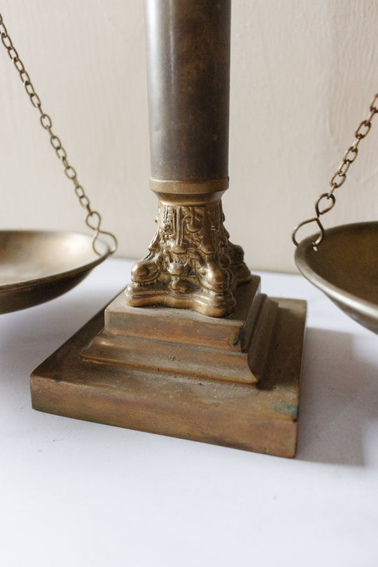 antique french brass scales
