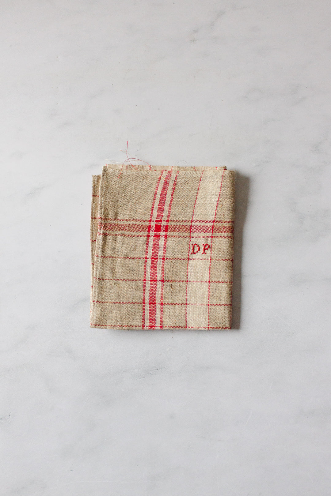 vintage french monogrammed kitchen towels