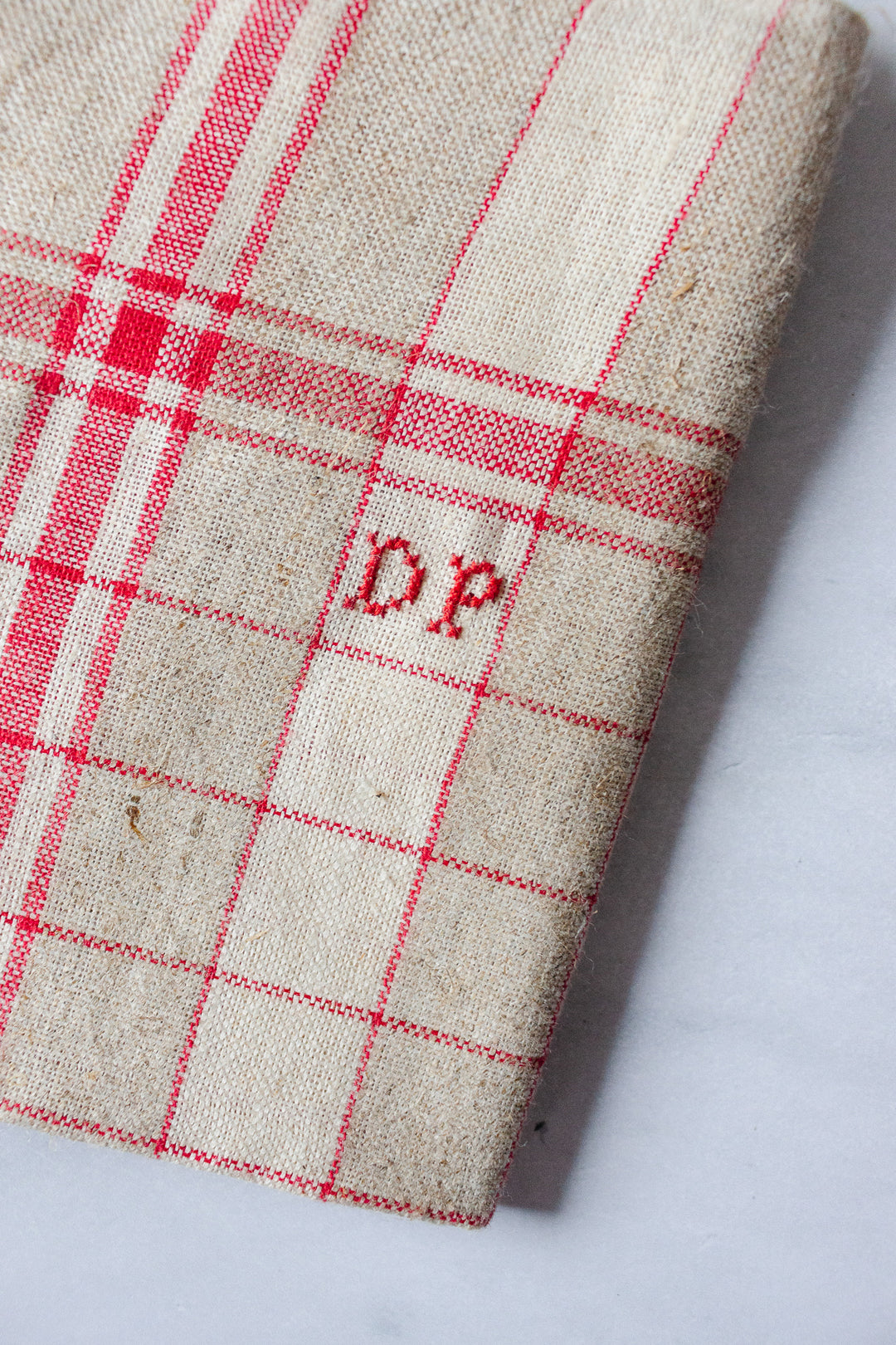 vintage french monogrammed kitchen towels