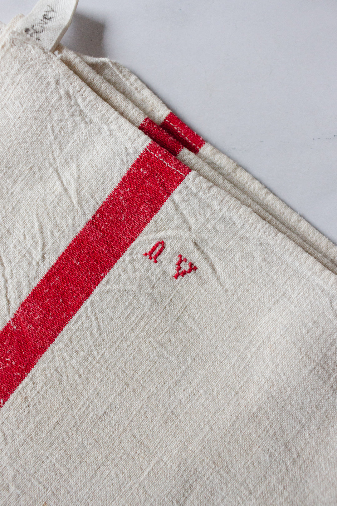 vintage french monogrammed kitchen towels