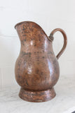 antique French hand forged copper vessel