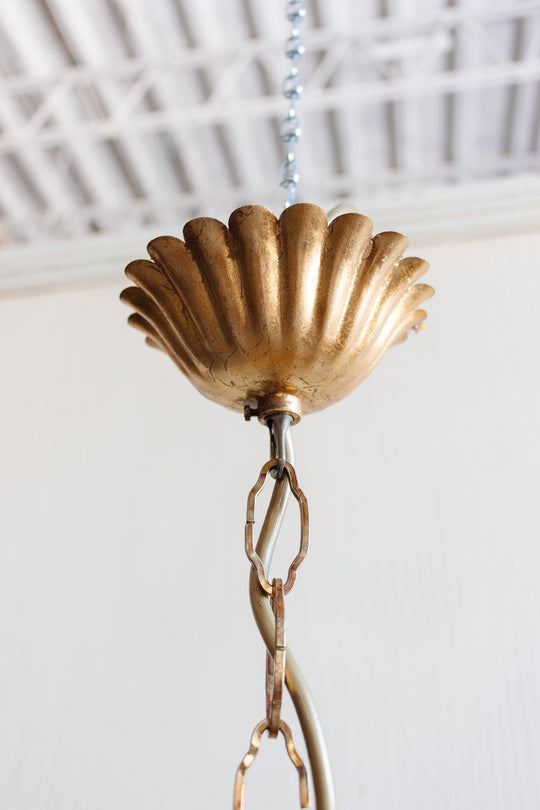 1970s gilt Florentine Hans Kögl style chandelier