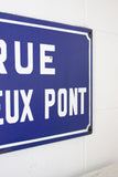 "rue du vieux pont" vintage french enamel street sign