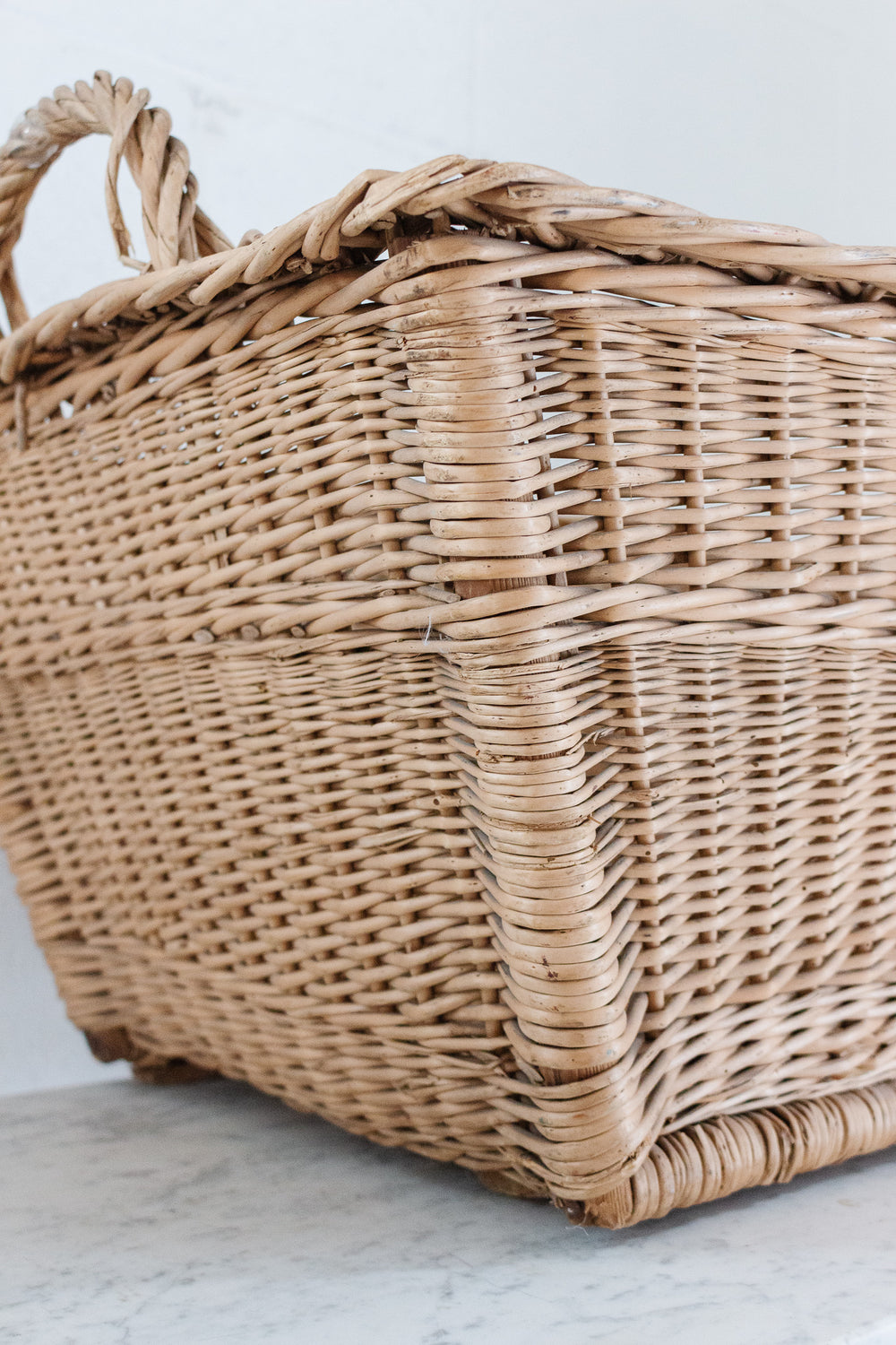 antique french oversized laundry basket