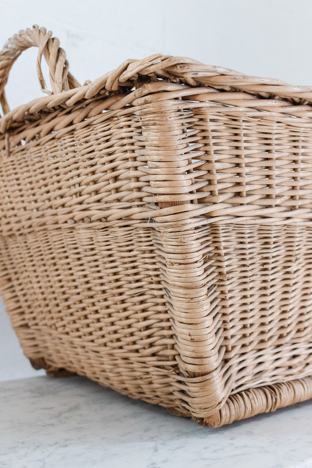 antique french oversized laundry basket
