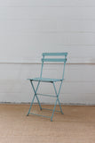 vintage French wood and wrought iron folding garden chairs
