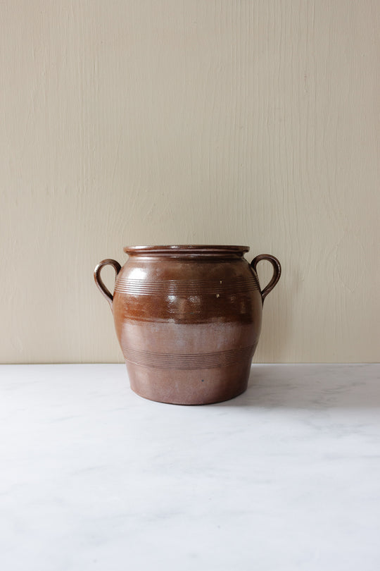 antique french confit pot