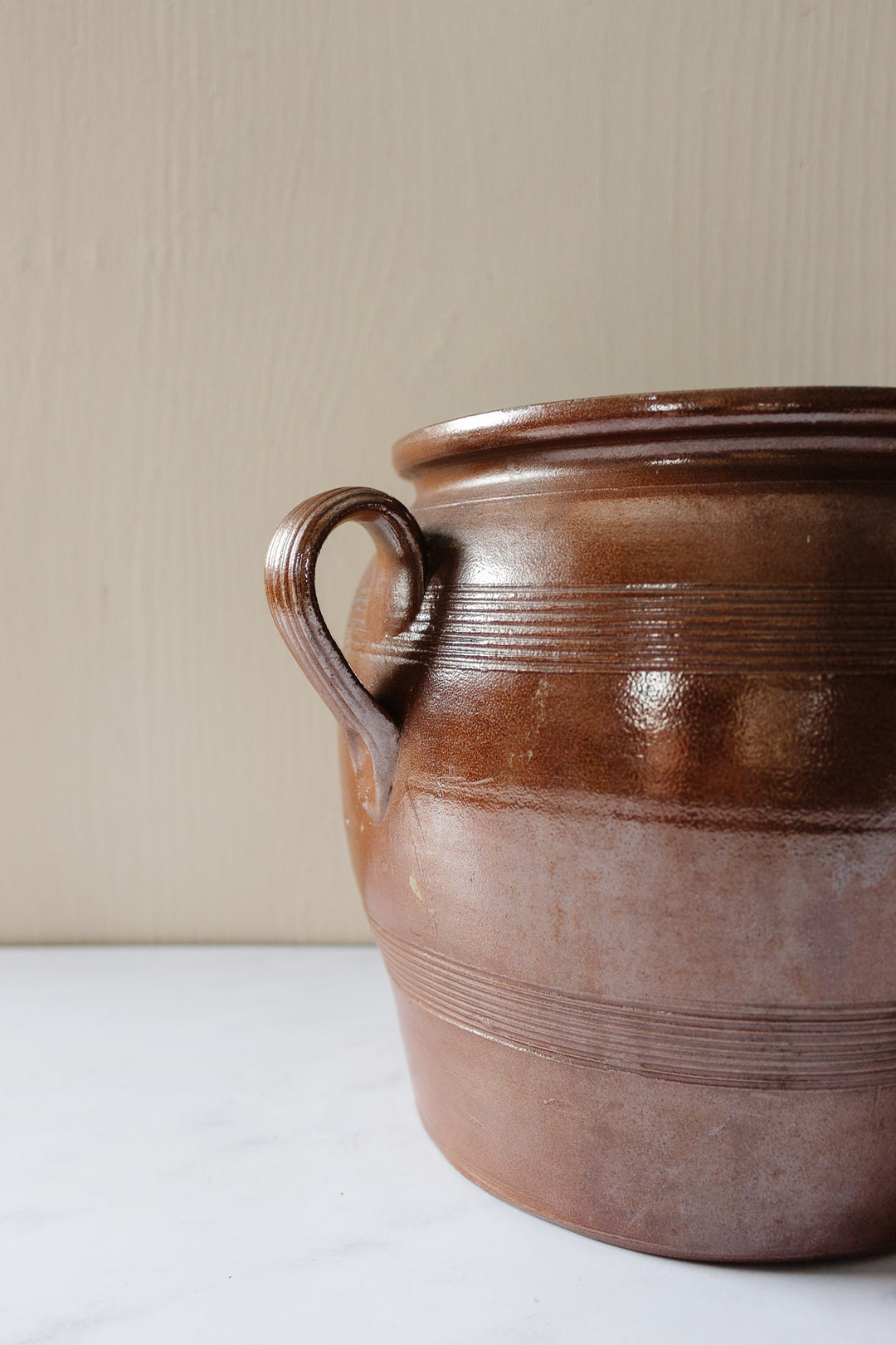 antique french confit pot