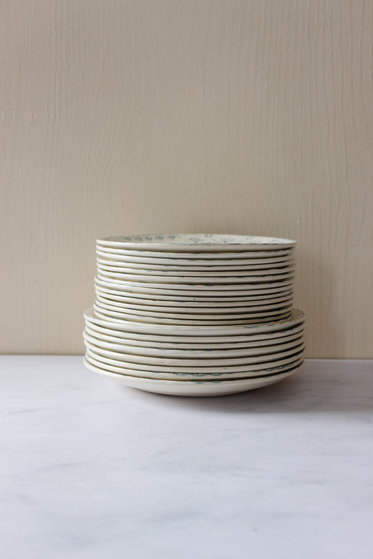 antique French “choisy le roi”  transferware plates, matching set of 4