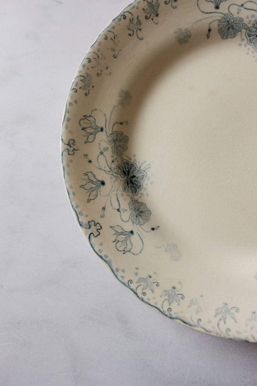 antique French “choisy le roi”  transferware plates, matching set of 4