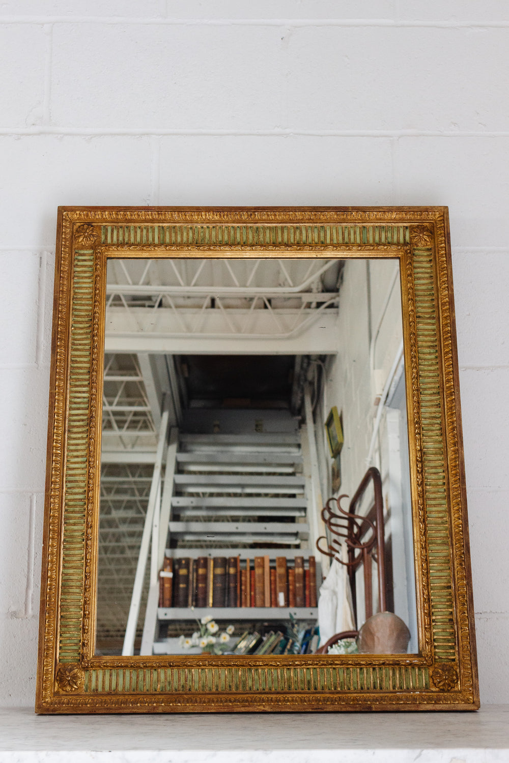 turn of the century French Empire style gilt mirror