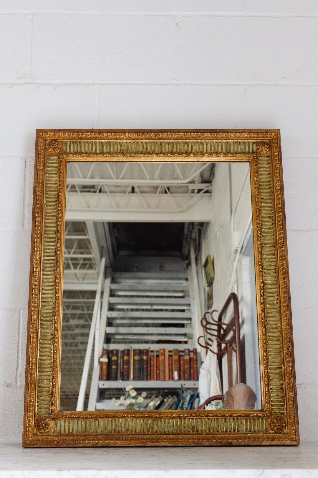 turn of the century French Empire style gilt mirror