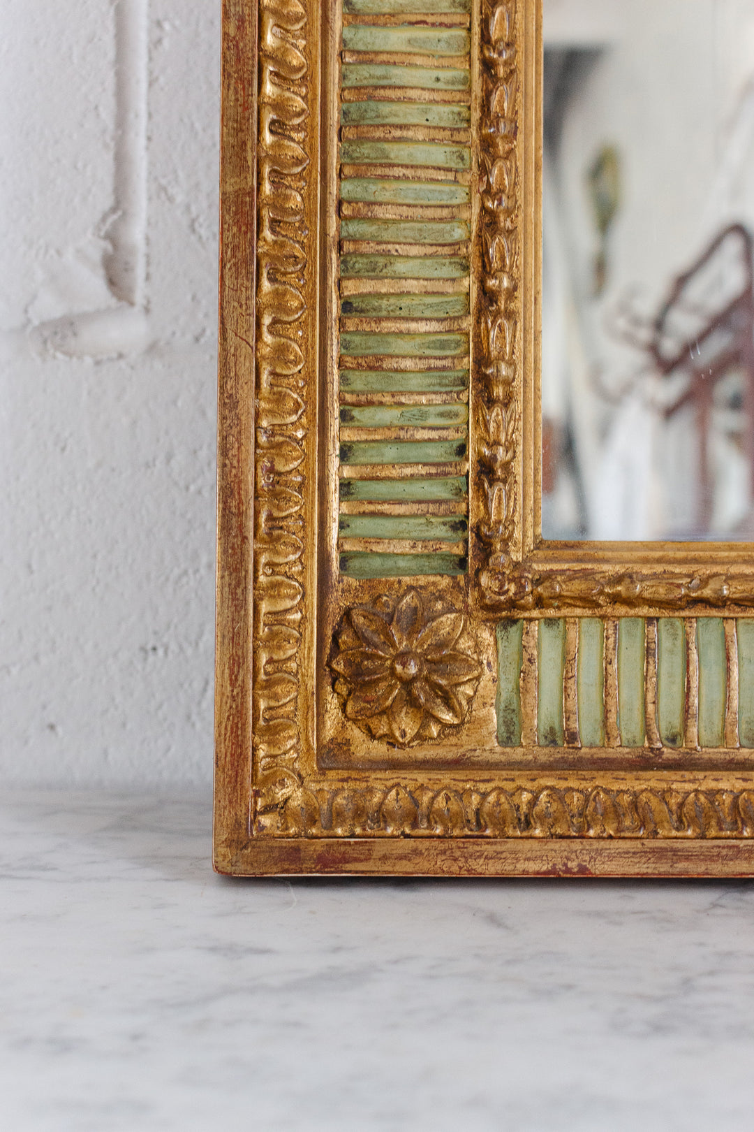 turn of the century French Empire style gilt mirror