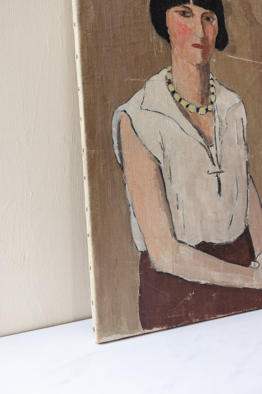 femme assise pour un portrait