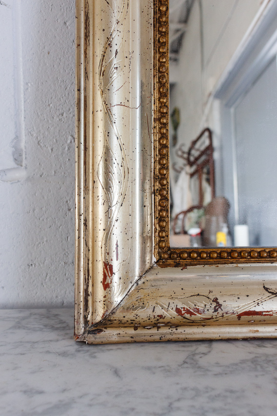 antique french louis philippe gold mirror