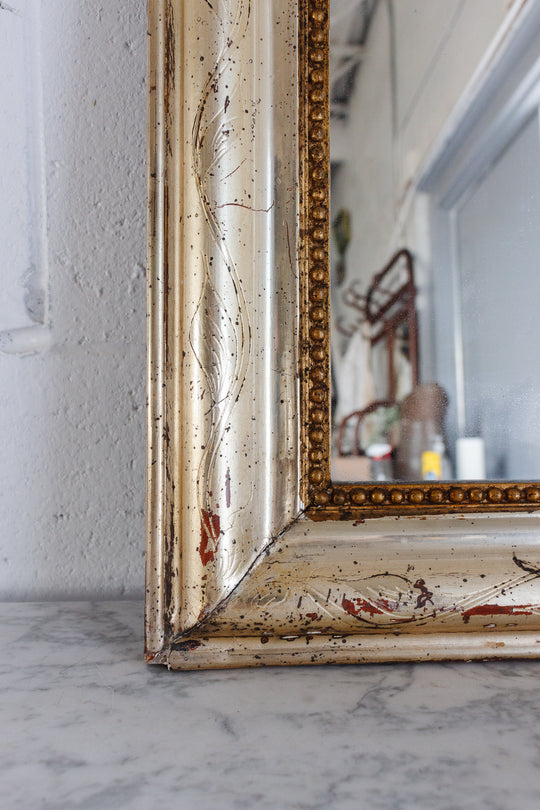 antique french louis philippe gold mirror