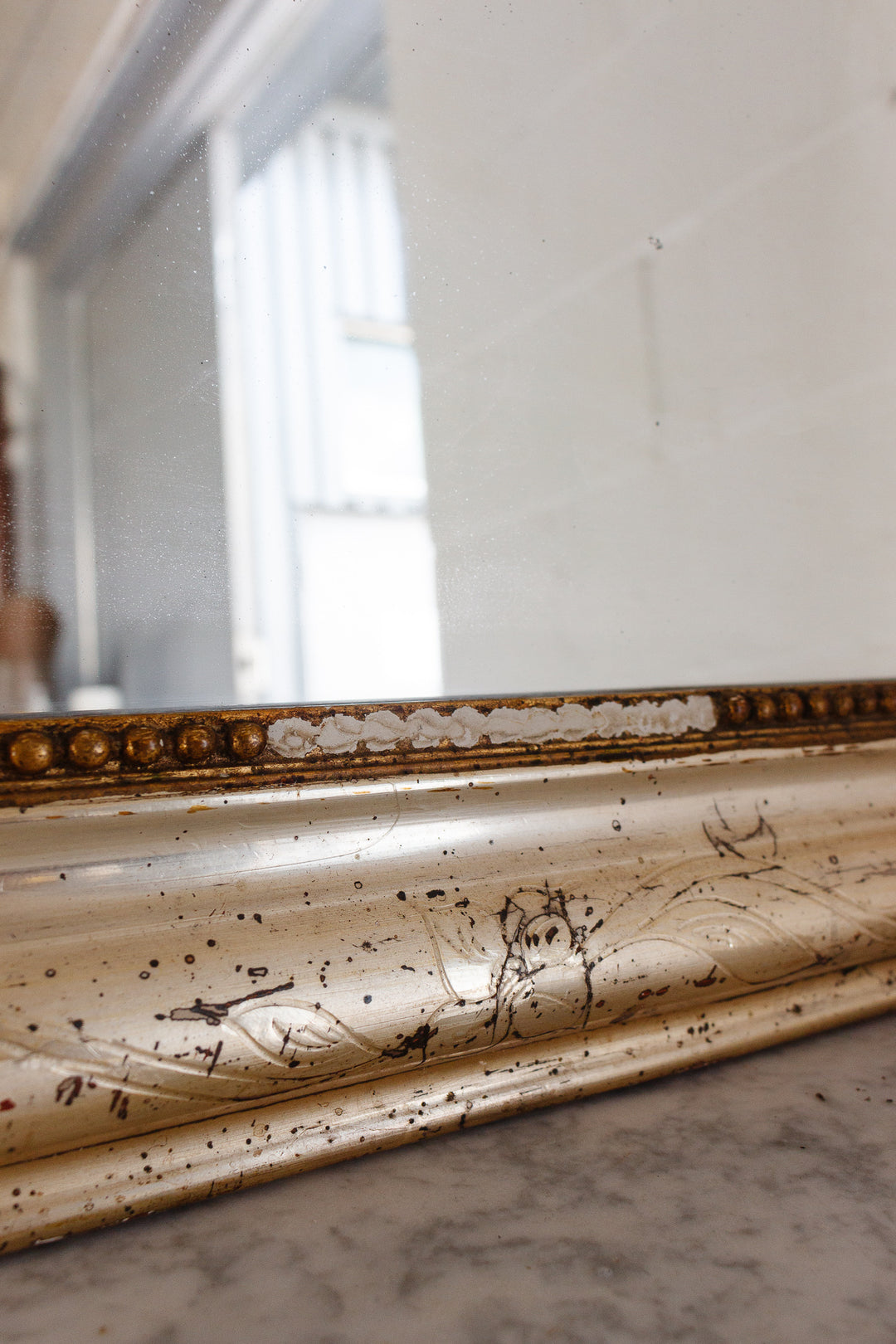 antique french louis philippe gold mirror