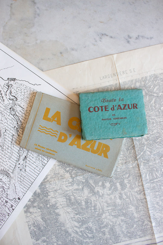 set of 1950s French souvenir postcard books