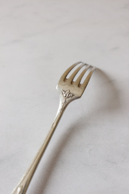 antique French silverplate flatware, matching set of 22