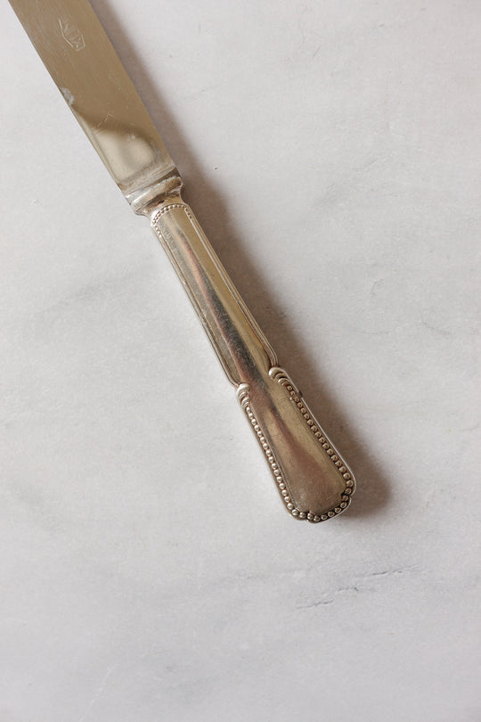 vintage french silverplate knives, set of 9