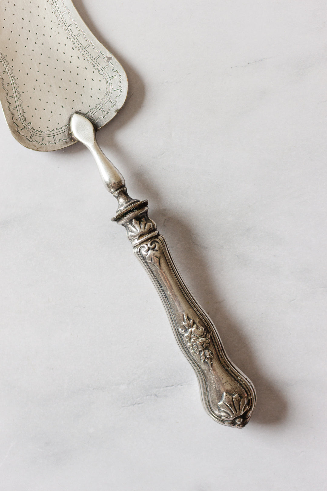 antique french ornate cake server