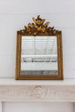 antique french Louis XV gilt wood mirror with cornice