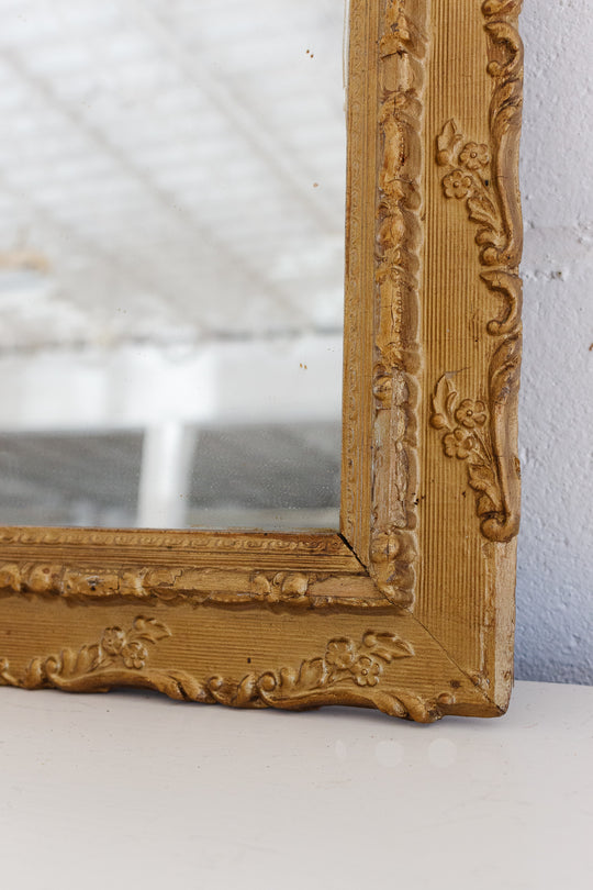 vintage french gold floral mirror